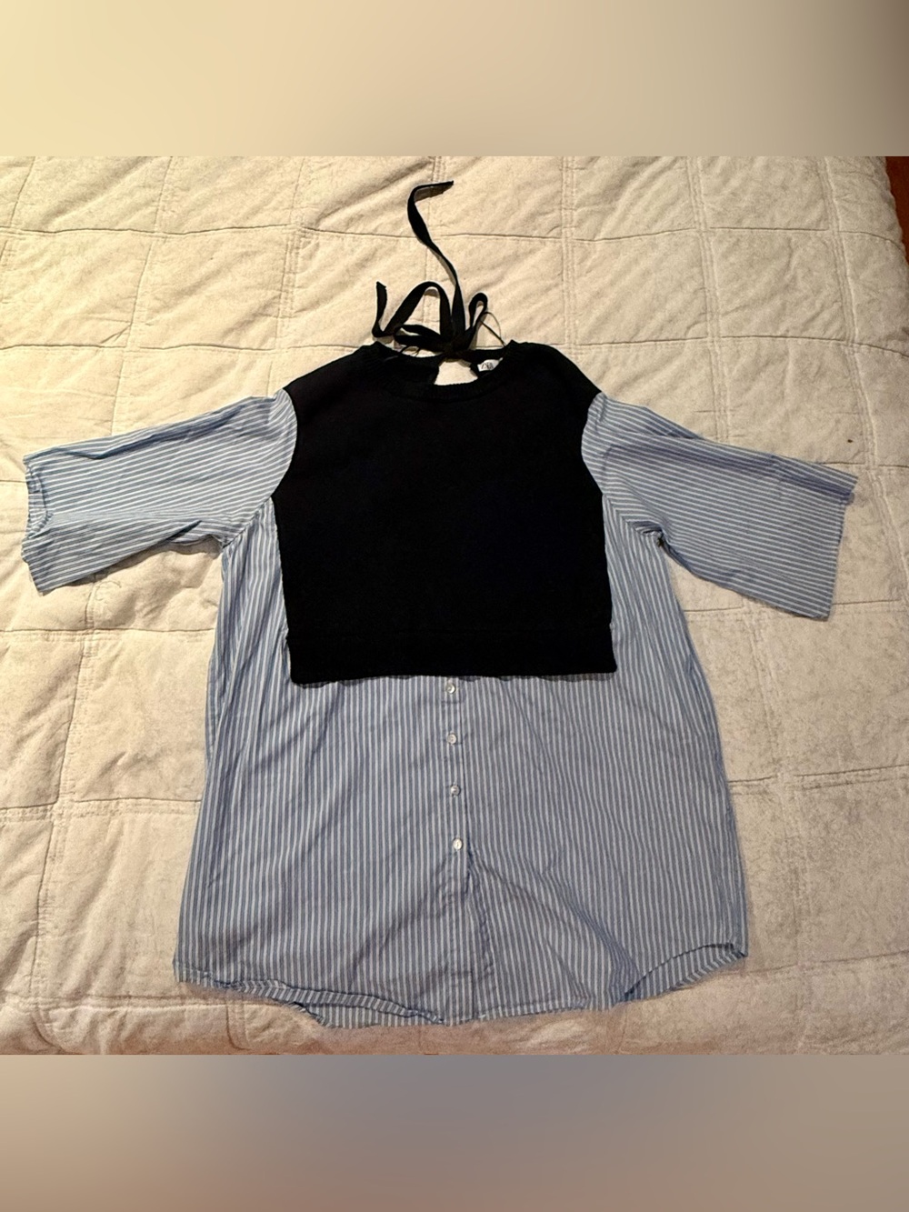 Zara Black Knit Vest with Label Detail